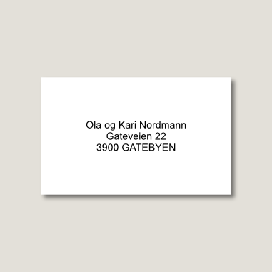 Skilt til postkasse, standard
