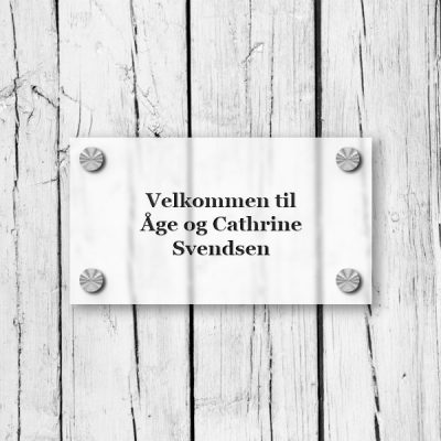Dørskilt, liggende