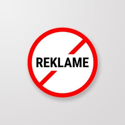 Rundt skilt, nei til reklame